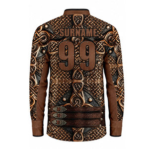 Jersey de Paintball Personalizado con Patrón de Cuero Vikingo, Sublimado, Manga Larga, Transpirable, Uniforme para Adultos - Product Image 3