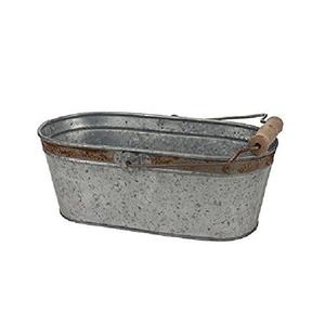 Jardinière galvanisée style français vintage très tendance, effet rouillé, taille, forme et couleur personnalisables, utilisée dans les articles de jardinage - Product Image 5