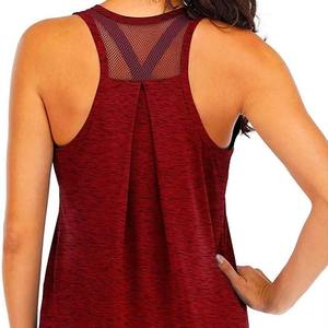 Camisetas deportivas sin mangas para mujer al por mayor, de ajuste holgado, espalda cruzada, para gimnasio, entrenamiento, yoga, correr, fitness, de secado rápido, con cierre frontal. - Product Image 2