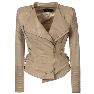 Chaquetas de Cuero Transpirables para Mujer, Chaqueta Larga a la Moda Personalizada, Chaqueta de Cuero para Mujer en Grandes Cantidades - Product Image 5