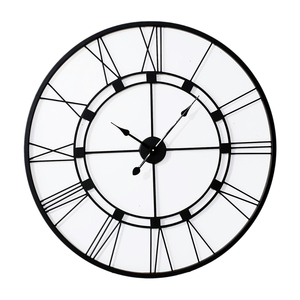 Fully Metal Design Wall <b>Clocks</b> Best Indoor Decor Living Room Home And Office Wall Design <b>Clock</b> With Metal & Wooden Combo - Product Image 4