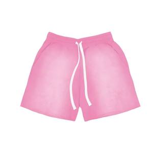 Custom <b>Men's</b> 100% Cotton Sport <b>Shorts</b> Distressed Embroidery <b>Patch</b> Raw Hem Sun Faded Vintage Style - Product Image 2