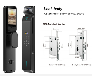 Serrure de porte intelligente avec caméra, conception d'usine d'origine, fabrication personnalisée, application Tuya, mot de passe numérique, sécurité - Product Image 5