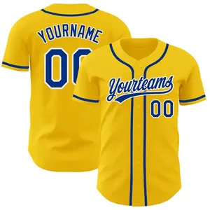 Maillots de baseball les plus vendus, impression personnalisée, série rayée, équipe universitaire, boutons cousus, manches courtes, 100% polyester, antibactérien - Product Image 1