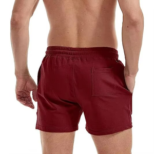 Shorts pour hommes de couleur unie, coupe ajustée, athlétiques, décontractés, avec cordon de serrage, taille élastique, pour l'été, la gym, la course à pied, doux et confortables pour un usage quotidien - Product Image 4