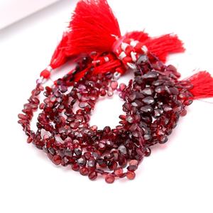 Cuentas de Granate de Mozambique Natural, Facetadas, en Forma de Pera, Cuentas Sueltas de Piedras Preciosas de Granate para la Fabricación de Joyas, Hechas a Mano, al por Mayor, en Hebras - Product Image 1