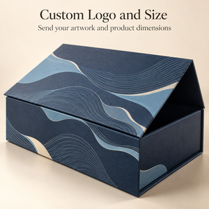 Caja Magnética Personalizada Estilo Libro Color Azul Marino para Empaque de Regalos de Accesorios de Juegos - Product Image 4