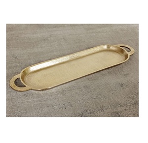 Decorative Aluminum Cast Serving <b>Tray</b> With Unique Artistic Design For Wedding <b>Party</b> And Festive Serving Use - Product Image 1