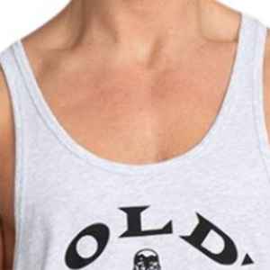 Grey <b>Mens</b> Bodybuilding <b>Stringer</b> Tank Top Breathable Organic Cotton Gym <b>Vest</b> Sleeveless Workout Shirt Muscle Fit Training Front - Product Image 6