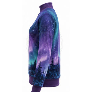 Sweat-shirt tendance pour femme à col montant, style oversize, pour un look streetwear branché, prix usine. - Product Image 2
