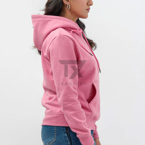 Sudaderas con Capucha para Mujer, Color Rojo, Bolsillo Tipo Canguro, Sudadera Moderna y Elegante para Adultas, Hecha en Pakistán - Product Image 2