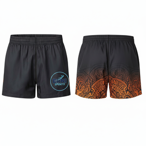 2026 Heat-Transfer Printed Polyester Drawstring Knitted <b>Waist</b> Men Sportswear Quick Dry Breathable Gym Running Training Shorts - Product Image 2