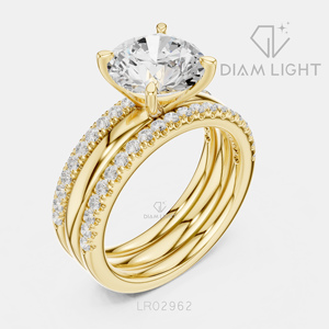 14K White Gold 2.85CT Lab Grown Diamond Engagement <b>Ring</b> F+ Color VS+ Clarity Round Cut Engagement Wedding <b>Ring</b> IGI Certified - Product Image 6