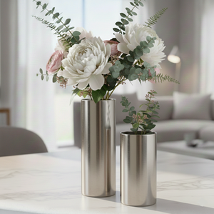 Juego de Jarrones Rectangulares de Aluminio Ecológicos Modernos, Jarrón Decorativo Minimalista de Lujo para el Hogar, Centro de Mesa para Bodas - Product Image 1