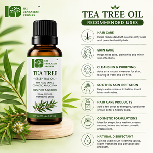 Aceite Esencial de Árbol de Té de Grado Terapéutico 100% Puro Destilado al Vapor, Aceite de Grado Cosmético Disponible a Precio de Mayoreo - Product Image 4