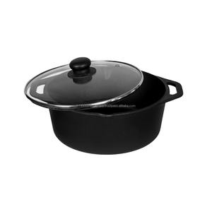 <b>Indian</b> Manufacturer Cast Iron 10 Inch Dutch Oven With Glass Lid for Home Hotel and Restaurant From Balaghat,Madhya Pradesh - Product Image 1