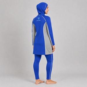 Burkinis islamiques modestes, confortables, respirants et durables, ensemble 2 pièces, couleur unie, haute qualité, séchage rapide, maillots de bain décontractés - Product Image 6