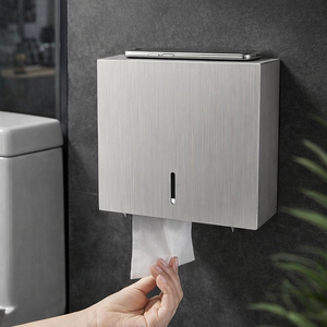 Commercial 304 Stainless Steel Toilet <b>Paper</b> Dispenser | Wall-Mounted Modern Luxury Design for Bathroom Hospital & Toilet Use - Product Image 2