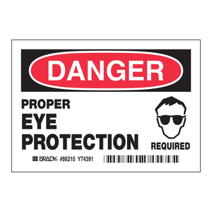 Étiquettes adhésives durables pour la protection des yeux, protection contre les dangers, autocollantes, pour la sécurité industrielle et en laboratoire - Product Image 2