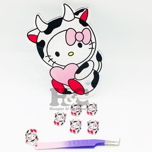 New Style <b>Magnetic</b> Tweezer Holder Plate Cow Kitty Shape Eyelash Tiles in Heart Square Top Deals on Mink Acrylic <b>Lash</b> Tile Charm - Product Image 4
