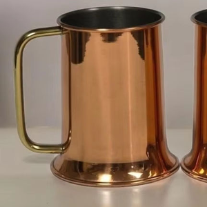 Metal Copper Mug Handmade Eco-Friendly 16oz High Quality Classic <b>Goblet</b> Bottle Opener & Ice Bucket Set Luxury Home Bar Uses - Product Image 4