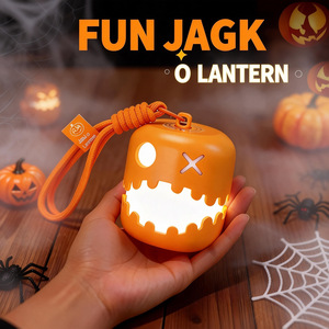 Lámpara Nocturna LED de Calabaza, Recargable por USB, 7 Modos de Luz, Plegable, Mini Decoración Interior de Halloween para Habitación Infantil o Fiesta - Product Image 3