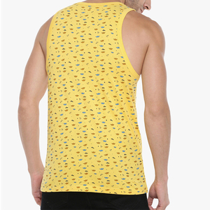 Custom 280gsm 100% Cotton Breathable Quick Dry Eco-Friendly Summer Casual Regular Sleeve Fitness Wear Tank <b>Top</b> Crew Neck Men - Product Image 2