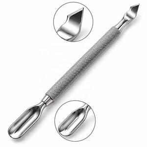 Pousse-cuticules double tête en acier inoxydable Morje, outil professionnel pour manucure, kit de soin des ongles réutilisable - Product Image 1