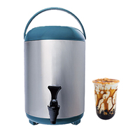 Distributeur d'eau isolé de seau de thé de bulle de la coutume 8L 10L 12L pour des parties 3 gallons