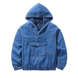 Sudaderas de Mezclilla de Alta Calidad con Logotipo Personalizado / Nuevas Sudaderas de Mezclilla Transpirables de Moda para Hombre - Product Image 3