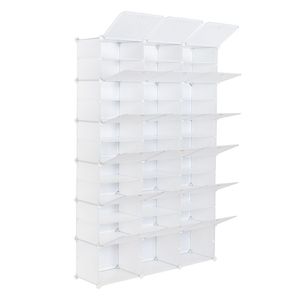 Scarpiera Moderna Espandibile a 12 Livelli per 72 Paia, Armadio Contenitore a Torre con 36 Scomparti per Tacchi, Stivali e Ciabatte - Product Image 5