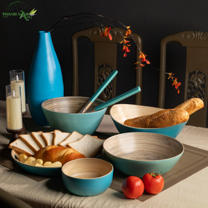 Ensemble de bols en bambou Produit en bois écologique Modèle de fabricant du Vietnam pour les aliments commerciaux - Product Image 2