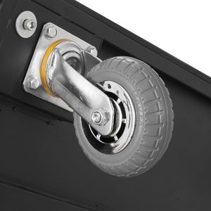 Chariot de bagages de luxe pour hôtel, capacité 750 LBS, avec cadre avant amovible, plateau moquetté gris, chariot de service, capacité de charge 750 LBS, modèle Deluxe - Product Image 4