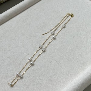 Collar de Perlas de Agua Dulce Naturales de Zhuji, 6-7 mm, Sin Núcleo, Casi Redondas, con Fuerte Brillo y Ligeras Imperfecciones, Cadena para Clavícula - Product Image 4