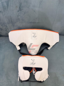 Brand New Leather Fly Set <b>Training</b> Sparring Set Custom Made Super Comfortable Fly Kickboxing Gloves Set <b>Head</b> Guard,Groin Guard. - Product Image 3