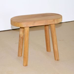 Modern Scandinavian Design Solid Teak <b>Wood</b> <b>Stool</b> with Stable Structure Well Sanded Finish Home Furniture Model ST021 - Product Image 1