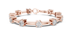 14K <b>Gold</b> Diamond Bracelet Round Cut 5.10mm 10 Stones Luxury Sparkle Elegant Wedding Party Fine Jewelry Gift Women - Product Image 5