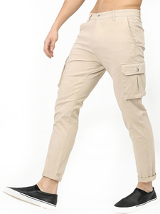 Pantalon décontracté de créateur haut de gamme en pur coton 100% couleur unie, pantalon de survêtement large pour homme - Product Image 5