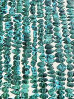 Paire de chrysocolle et de malachite naturelles de haute qualité Nouvelles pierres précieuses de guérison en vrac pour une énergie et un équilibre élevés