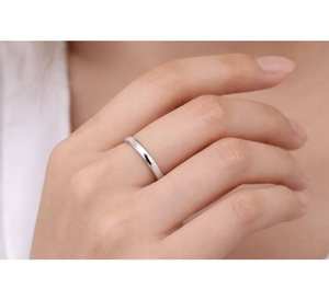 Best selling 925 Sterling <b>Silver</b> Plain Band <b>Ring</b> for <b>Men</b> Women Minimalist Solid <b>Silver</b> Wedding Band OEM custom made design - Product Image 2