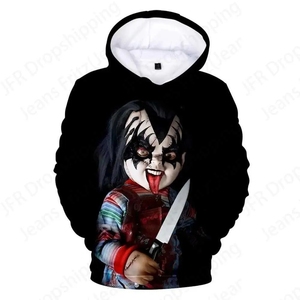 Sudadera con Capucha Premium de Terror Nocturno, Icono del Horror "Chucky-3D" |   Edición Limitada de la Serie de Cultura Cinematográfica Personalizada - Product Image 2