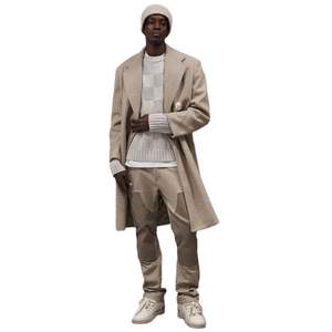 Manteau long pour homme, manteau en laine à double boutonnage, manteau beige, manteau élégant pour homme, manteau d'hiver, manteau décontracté, vêtement d'extérieur chaud - Product Image 5