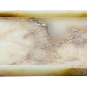 Nouveau plateau de service multifonctionnel de luxe moderne en marbre antique et onyx, grand format, design élégant - Product Image 6