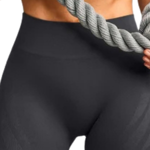 Leggings Deportivos Sin Costuras para Mujer, de Alta Elasticidad, Ajustados al Cuerpo, para Yoga, Gimnasio, Fitness, Running y Entrenamiento, con Logotipo Gris - Product Image 3
