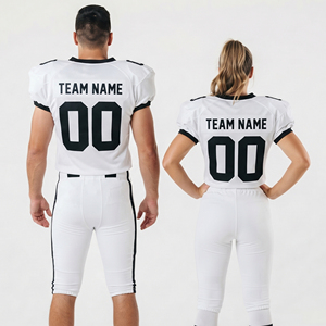 Uniforme de football américain personnalisé, sublimé, respirant, protection UV, vêtements de sport unisexes pour équipe, ensemble de maillots et pantalons d'entraînement de football - Product Image 2