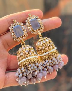 Pendientes de latón tradicionales para novia, chapados en oro, para fiesta, conjunto de joyería de moda, logotipo personalizado, venta al por mayor - Product Image 3