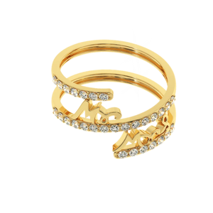 Bague de fiançailles et de mariage en or rose avec diamant naturel rond taille brillant de 0,41 ct certifié IGI, collection AJRETAIL Happily Ever - Product Image 4