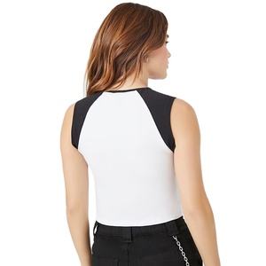 Hot Selling <b>Sleeveless</b> Round Neck Slim Fit Wholesale Factory Price Summer Wear Formal Women's Crop <b>Tops</b> Quick Dry Eco-Friendly - Product Image 3