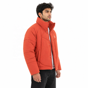 Men's Custom Puffer Jacket Stand Collar Zipper Closure Windproof Casual Winter Men's Jackets Polyester Wadding Thick Regular Fit - Product Image 2