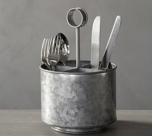 Caddy de metal para exteriores, mango de madera de acero galvanizado de 4 secciones, Caddy de Metal galvanizado para exteriores con asas, organizador de herramientas de cocina - Product Image 3